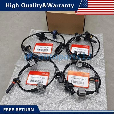 New 4pcs Front & Rear ABS Wheel Speed Sensor For Honda CRV 2007-2011 USA - Imagem 1 de 4