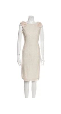 Vestido Vaina Piazza Sempione Algodón Crema Talla 42 US6 Hecho en Italia Foto 1 de 4