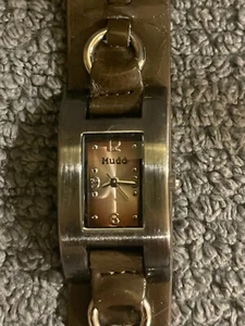 VTG Womens Mudd Quartz Watch 1621 Choc Brown & Silvertone, Seconds, New Battery - Picture 1 of 3