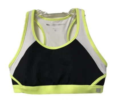 Sujetador deportivo TOMMY HILFIGER espalda deportiva recorte amarillo neón/negro/blanco mediano  Foto 1 de 4