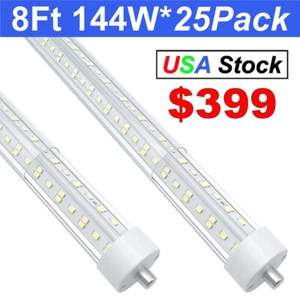 T8 8FT LED Tube Light Bulbs 144W Single Pin FA8 6500K 8 FT LED Shop Light 252Pac - Picture 1 of 14