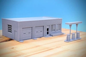 HO - Stazione di servizio e garage anni 80 West Mifflin PA - edificio scala 1:87 - Foto 1 di 13
