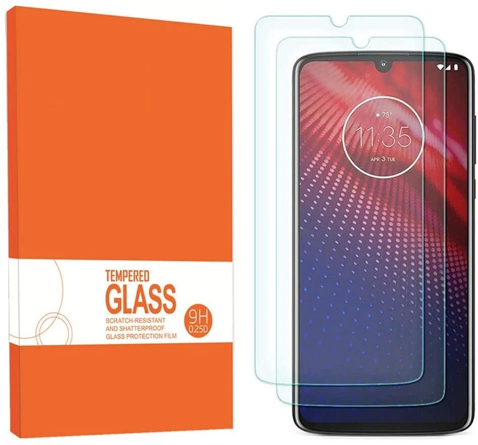 Motorola Moto Z3,Z2 Force,E6,E5,E4,Z4,Moto One Tempered Glass Screen Protector  - Image 1 of 1
