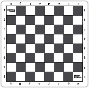 Bobby Fischer Tournament Mousepad Style Chess Board, 20 inches, Gray - Picture 1 of 3