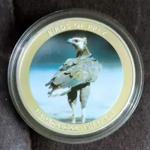 Malawi 10 Kwacha 2010 Madagascar Fish Eagle Birds of Prey Proof Coin - Picture 1 of 2