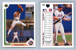 Gregg Jefferies - Mets #156 Upper Deck 1991 Baseball Trading Card - Picture 1 of 1