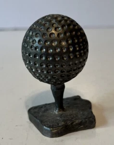 Pewter Golf Ball Paper Weight - Picture 1 of 3