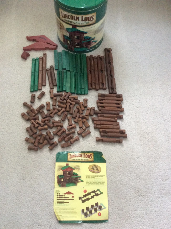 The Original LINCOLN LOGS Commemorative Edition 115 pieces in Metal Tin - Image 1 of 1