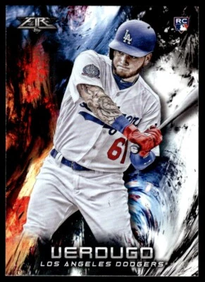 2018 Topps Fire Alex Verdugo Rookie Los Angeles Dodgers #11 R11 - Image 1 of 2