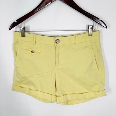 Banana Republic Weekend Roll up Chino Shorts Womens Size 4 Yellow C15 - Image 1 of 4