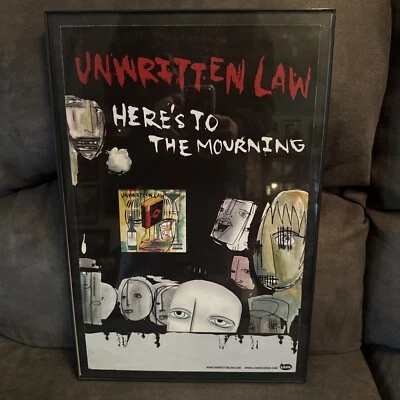 Póster Unwritten Law Here’s to the Mourning promoción de 2 caras original 11x17 Foto 1 de 4