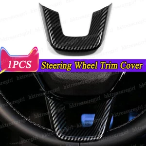 1Pcs Carbon Fiber ABS Car Steering Wheel Trim Cover For Honda CRV CR-V 2023-2024 - Picture 1 of 6