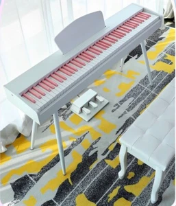 Electric piano Dynamic keyboard 88 key Three pedals Pink keys keyboard instrumen - Picture 1 of 6
