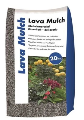 Lava Mulch Anthrazit 16-32 mm 20 Liter Deko Garten Terrasse Einfahrt Gestaltung - Bild 1 von 2