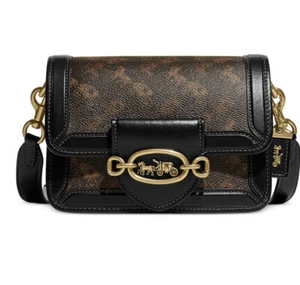 ❤️Coach Hero Mini Truffle Black Horse and Carriage Crossbody - Picture 1 of 4