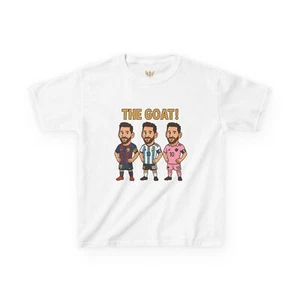 Lionel Messi Goat #10 Youth Shirt - Barcelona Miami - Soccer Jersey Graphic Tee - Picture 1 of 53