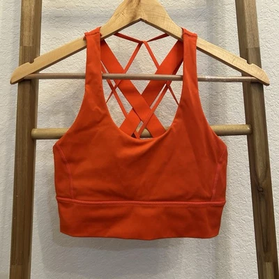Balance Athletica The Aura Bra Strappy Back Sports Bra Orange Size Small No Pads - Imagem 1 de 4