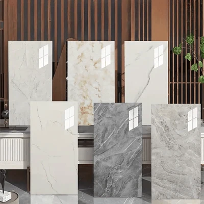 100 Pack Self-Adhesive Marble Tiles Sticker Stick On Wall Floor Kitchen Bathroom - Image 1 of 4