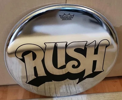 Rush, Neil Peart, Chromey, Mirror Rush Bass Drum Head, 22" Bass Drum Head - Image 1 of 4