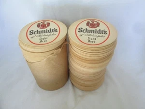 Lot Of 200+ Vintage Schmidt's Beer Coasters - ONE BEAUTIFUL BEER - - Picture 1 of 4