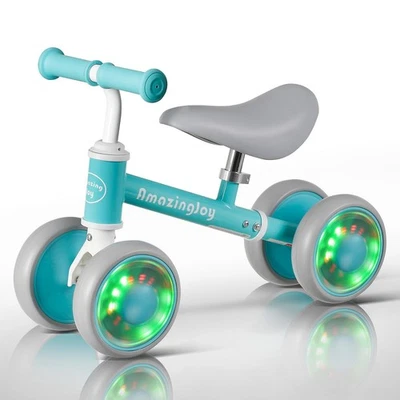 Balance Bike for 1 Year Old Boys Girls Colorful Lighting Baby Balance Bike To... - Image 1 of 4