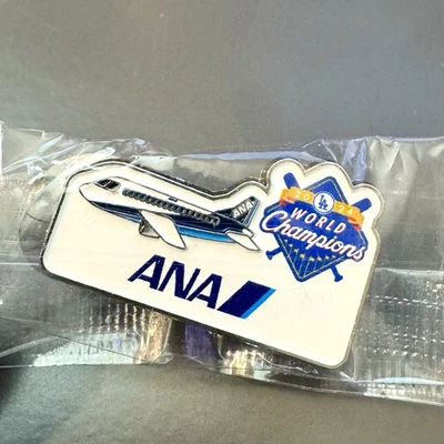 ⚾️✈️  Air Nippon ANA Exclusive Los Angeles Dodgers World Series Pin 2024 MLB - Image 1 of 4