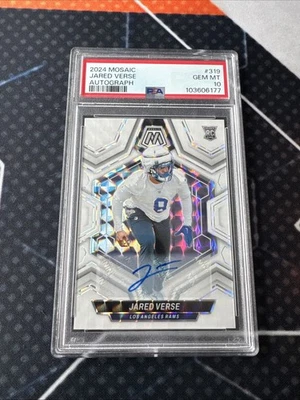 2024 Panini Mosaic Jared Verse White Mosaic SP RC Auto PSA 10 GEM MT - Image 1 of 4