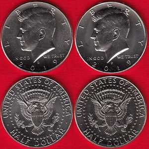 USA set of 2 halves: 1/2 dollar 2019 D and P "Kennedy Half Dollar" UNC - Picture 1 of 1