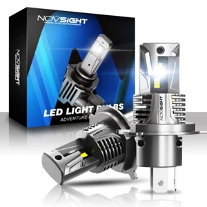 NOVSIGHT H4 9003 Super White 18000LM Kit LED Headlight Bulbs High Low Beam 6500K - Picture 1 of 9