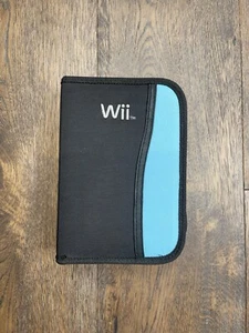 Black & Light Blue Nintendo Wii / Wii U Controller and Game Carrying Case - Picture 1 of 10