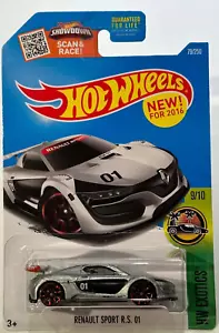 2016 🔥HOT WHEELS🛞 RENAULT SPORT R.S. 01 SILVER 9/10 HW EXOTICS #79/250 - Picture 1 of 6
