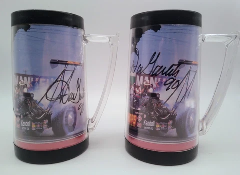 Insulated Mug Big Daddy Don Garlits Autographed VTG NHRA Drag Racing Lot of 2 Cover