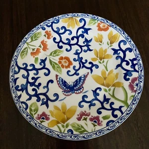 One Lauren Ralph Lauren Mandarin Blue Butterfly 9” Plate Luncheon Accent Salad - Picture 1 of 6
