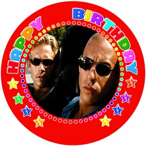 Colocador de tartas cumpleaños imagen de tartas fondant oblato The fast and the furious P69 - Imagen 1 de 1
