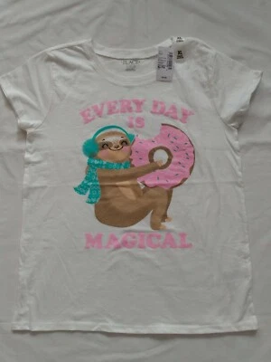 NUEVO CON ETIQUETAS Camiseta The Children's Place Every Day is Magical Girls Off White Talla 14 Foto 1 de 3