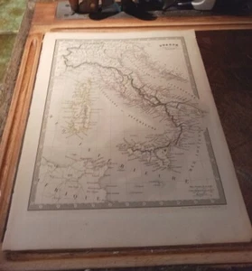 Carte Atlas de géographie1860 ITALIE Monin fon - Imagen 1 de 3