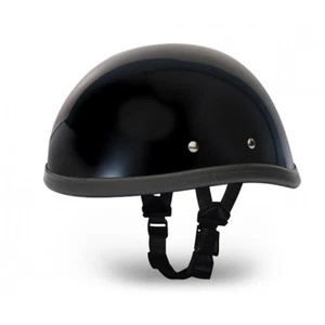 Novelty Motorcycle Helmet GLOSS Black Eagle Style by Daytona- 8 Sizes To Choose! - Picture 1 of 2