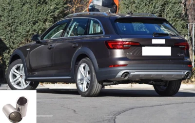 Car Rear Exhaust Tip Muffler Tailpipe For 2003-2019 Audi A4 2PCS SS — 第 1/4 张图片