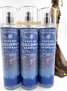(3) Bath & Body Works FROSTED COCONUT SNOWBALL  Fragrance Mist Spray 8 fl ozX3 - Picture 1 of 2