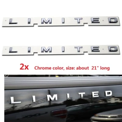 2pack OEM Chrome LIMITED Emblem for Side Badge Gloosy Finish F150 F250 Foto 1 de 4