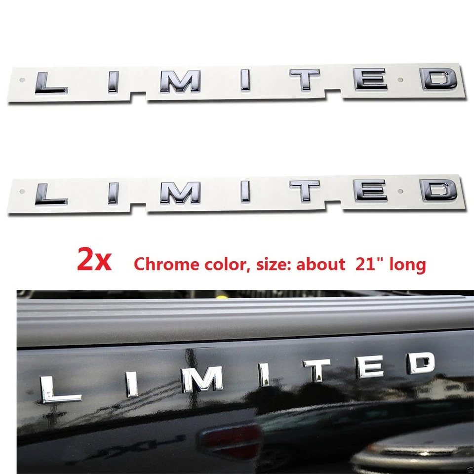 2pack OEM Chrome LIMITED Emblem for Side Badge Gloosy Finish F150 F250 - Image 1 of 4
