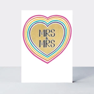 Rachel Ellen Mrs and Mrs Wedding Greeting Card with Spotty Envelope Included - Picture 1 of 1