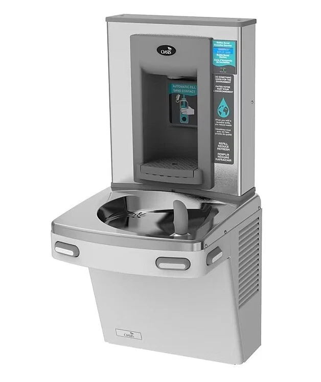 Oasis 507045 PG8FEBFSL SSA STN Versacooler II Refrigerated Drinking Fountain and