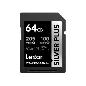 Lexar SDXC 64GB Professional Silver Plus 1066x UHS-I /U3/A2/4K R205/ W100 (V30 - Bild 1 von 1