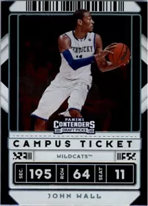 2020-21 Contenders Draft Picks Campus Ticket #34 John Wall VAR Kentucky *+* - Bild 1 von 2