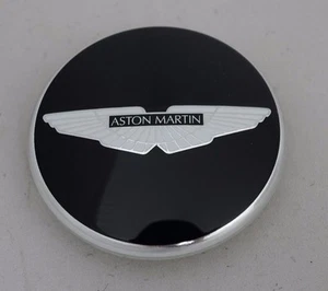 Aston Martin Wheel Centre Badge - Gloss Black with Black Wings - Picture 1 of 1