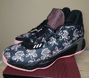 ADIDAS DAME 7 J/ FZ5453 schwarz/pink/silber FLORAL BASKETBALLSCHUHE/US6 - Bild 1 von 8
