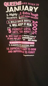 Womens Queen/January TShirt, Blk, XXL - Picture 1 of 3