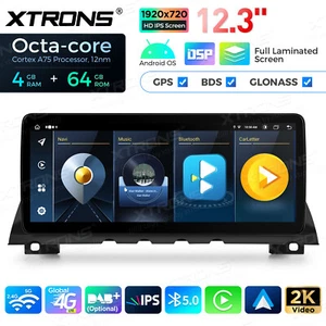 12.3" 4G CarPlay For BMW 7er F01 F02 CIC Android 14 Car Screen Upgrade GPS 64GB - Picture 1 of 17