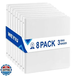Carpeta de 3 anillos WEYIU de 1 pulgada, carpeta de anillas redonda de 1" con 2 bolsillos interiores, Hol - Imagen 1 de 5